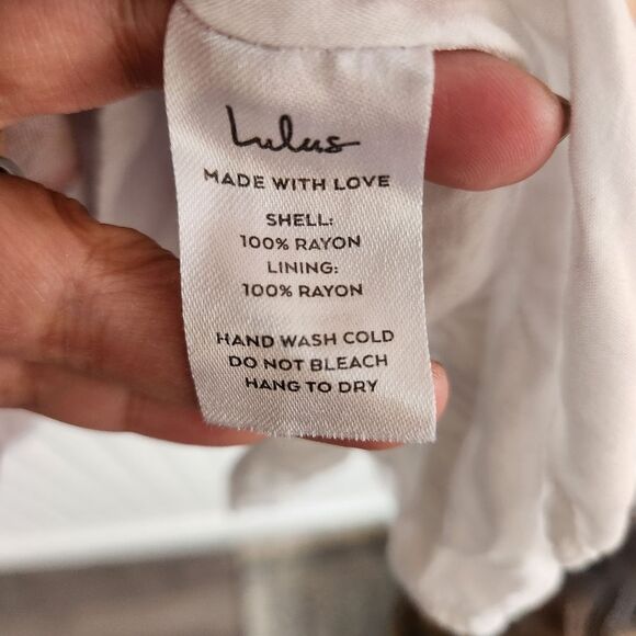 LULUS 'Island Experience' White Tropical Print Maxi Skirt size Medium - Picture 8 of 9